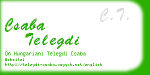 csaba telegdi business card